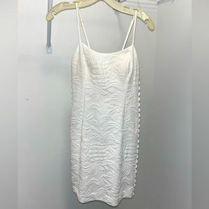 Lilly Pulitzer White Pineapple Resort Jacquard Dress - Size 2